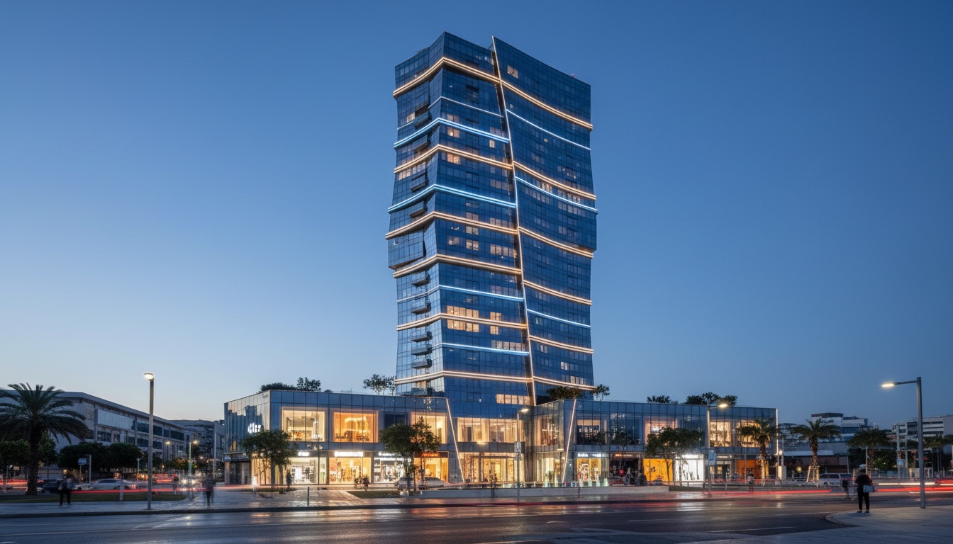 Meridian Tower — Night Scene architectural render